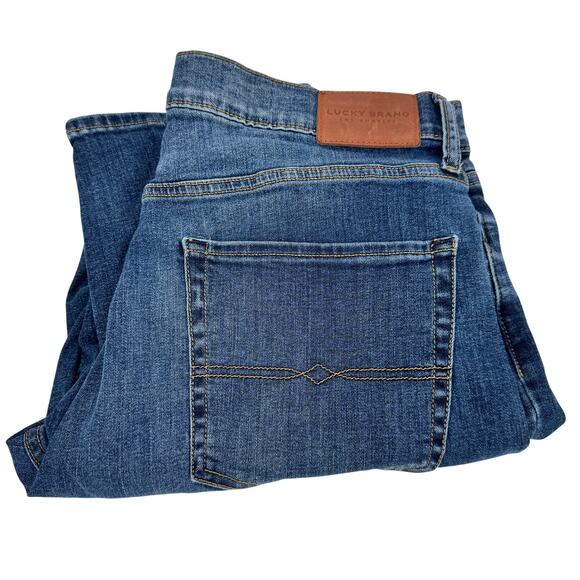 Lucky Brand Jeans Mens 36x32 (36x31 Actual) 221 Straight Blue Denim - Picture 1 of 10
